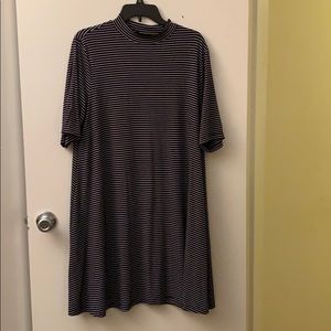 Apt. 9 Mock Neck Short Sleeve Striped Dress XL
